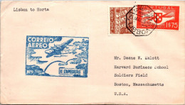 PORTUGAL PRIMER VUELO LISBOA NEW YORK 1939 MAT LLEGADA HORTA - Storia Postale