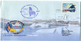 UKRAINE ENVELOPPE AVEC OBLITERATIONS ILLUSTREES ET AFFRANCHISSEMENT THEME POLAIRE - Événements & Commémorations