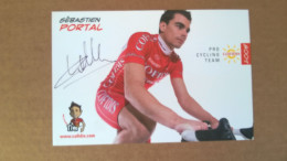 COUREUR CYCLISTE -  SEBASTIEN PORTAL (Cyclisme)....Signature...Autographe Véritable... - Sportivo