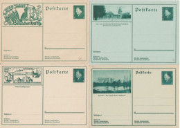 1929/1931 - WEIMAR - BIDPOSTKARTE EBERT - 4 CP ENTIER ILLUSTREES NEUVES - Briefkaarten