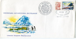 UKRAINE ENVELOPPE AVEC OBLITERATIONS ILLUSTREES ET AFFRANCHISSEMENT THEME POLAIRE - Events & Commemorations