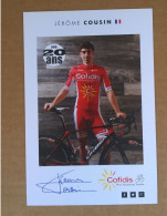 COUREUR CYCLISTE - JEROME COUSIN (Cyclisme)....Signature...Autographe Véritable...COFIDIS - Sportief