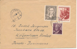 Czechoslovakia Cover Sent To Denmark 27-3-1953 - Cartas & Documentos