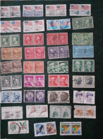 Lot  42 Paires  Timbres USA (poste Et Poste Aérienne) - Stroken En Veelvouden