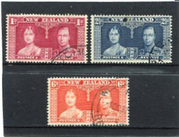 NEW ZEALAND - 1937  CORONATION  SET  FINE USED  SG 599/01 - Used Stamps