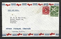CURACAO. PA 72 De 1947 Sur Enveloppe Ayant Circulé. Avion. - Curaçao, Nederlandse Antillen, Aruba