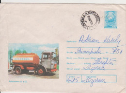 OIL TANK TRUCK ROMANIA POSTAL STATIONERY - Vrachtwagens