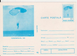 SPORTS AVIATION PARACHUTTING ROMANIA POSTAL STATIONERY - Parachutisme