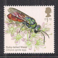 GB 2020 QE2 £1.70 Brilliant Bugs Ruby Tailed Wasp SG 4433 Umm ( L1447 ) - Unused Stamps