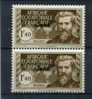 !!! AEF, PAIRE DU N°117/117b VARIETE PETIT "L" A LIBRE NEUVE ** - Unused Stamps