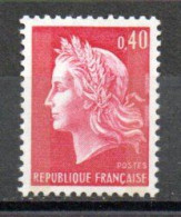 Marianne De Cheffer 0.40f Rouge  Avec Bandes Phospho - 1967-1970 Marianne Van Cheffer