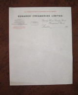 Edwards Creamery Limited Londres Années 1910 - Royaume-Uni