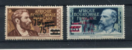 !!! AEF, N°139/140 DOUBLE SURCHARGE NEUFS GOMME COLONIALE - Unused Stamps