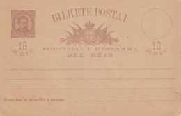 Portugal Mint Postal Card, 10 Reis , - Briefe U. Dokumente