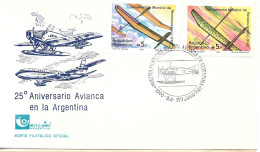 ARGENTINA 1989 COVER WITH SPECIAL CANCEL 25TH ANNIV OF AVIANCA IN ARGENTINA - Unused Stamps