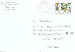 Spain Cover To Portugal With Children Stamp - Briefe U. Dokumente