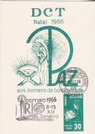 DCT Natal 1966 Aos Homens De Boa Vontade - Cancelled 8-15-XII-1966 - Entiers Postaux