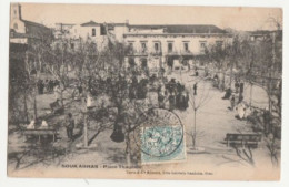 CPA Algérie - SOUK-AHRAS - Place Thagaste -CIRCULEE- 13/10/1903-TBE - Souk Ahras