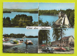 58 Le Lac Des SETTONS En 4 Vues Pédalos Voitures Renault Frégate 4CV Peugeot 203 VOIR DOS Flamme De Saulieu En 1962 - Montsauche Les Settons