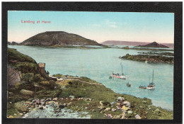 LANDING AT HERM Boat Sailing Boats On Rosiere Steps Channel Islands Herm Postcard UNUSED - Herm