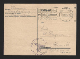 DR Third 3rd Reich 1941 WK2 WWII WEHRMACHT FELDPOST SONDERSTEMPEL Letter Allemagne Alemania Deutsches Germany - Feldpost 2e Guerre Mondiale