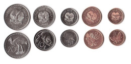 Papua New Guinea - Set 5 Coins 1 2 5 10 20 Toea 2004 - 2006 UNC Lemberg-Zp - Papua New Guinea