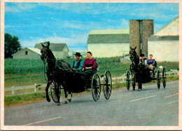 Pennsylvania Amish Country Two Amish Courting Buggies - Lancaster