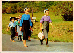 Pennsylvania Amish Country Amish Children Walking Home From School - Lancaster