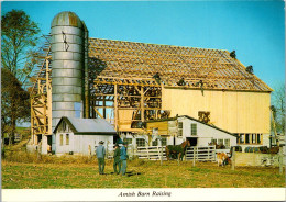 Pennsylvania Amish Country Amish Barn Raising  - Lancaster