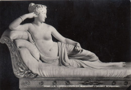 CARTOLINA  ROMA,LAZIO-MUSEO BORGHESE-A.CANOVA-PAOLINA BORGHESE-STORIA,MEMORIA,CULTURA,BELLA ITALIA,NON VIAGGIATA - Musei