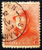 BELGIQUE                    N° 173                       OBLITERE - 1919-1920  Cascos De Trinchera
