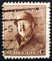 BELGIQUE                    N° 174                       OBLITERE - 1919-1920 Behelmter König