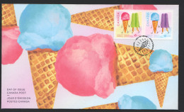 2019  Canada Post Community Foundation Ice Cream Cones  Se-tenant Pair  From Booklet  Sc B28-9 - 2011-...