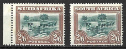 SOUTH AFRICA....KING GEORGE V..(1910-36.).." ..1932.."....2/6 X SEPERATED PAIR.....(CAT.VAL.£120...AS A PAIR..).....LMH. - Neufs