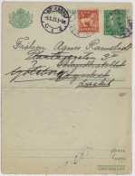 SWEDEN - 1923 Letter-Card Mi.K22 Uprated Facit F142A From Stockholm To Lysekil (re-directed To Göteborg & Back) - Covers & Documents