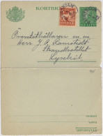 SWEDEN - 1923 DJURSHOLM Date Stamp On Letter-Card Mi.K22 Uprated Facit F142A To Lysekil - Covers & Documents