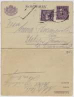 SWEDEN - 1925 German Railway Postmark "BERLIN-SASSNITZ / ZUG 18" On Letter-Card Mi.K23b Uprated Facit F145A To Uelzen - Lettres & Documents
