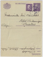 SWEDEN - 1925 Letter-Card Mi.K23c Uprated Facit F175Ca From LEKSAND To BRUSSELS, Belgium - Covers & Documents