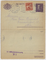 SWEDEN - 1922 Letter-Card Mi.K23b (Bank Form Inside) Uprated Facit F142A From Sockholm 16 Addressed Locally - Storia Postale