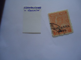 TRAVANCORE INDIA STATES  USED   STAMPS  TRAVANCORE  OVERPRINT - Travancore