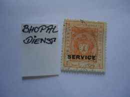 INDIA STATES  USED   STAMPS  BHOPAL  OVERPRINT - Bhopal