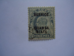 INDIA STATES  USED  STAMPS  CHAMBA KINGS  OVERPRINT - Chamba