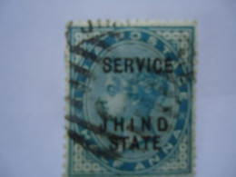 JHIND  INDIA STATES  USED   STAMPS  QUEEN OVERPRINT  WITH POSTMARK - Jhind