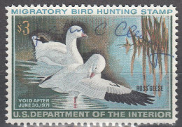 UNITED STATES  SCOTT NO RW37  USED    YEAR  1970 - Duck Stamps