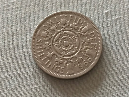 Münzen Münze Umlaufmünze Großbritannien 2 Shillings 1966 - J. 1 Florin / 2 Schillings