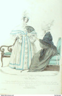 Gravure La Mode 1835 N°474 Redingote De Mousseline Ornée De Rubans - Stampe & Incisioni