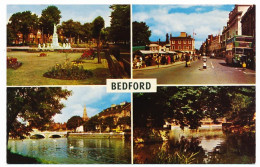 CPSM Dentelée 9 X 14  Grande Bretagne Angleterre (103) BEDFORD The River Ouse The Bridge High Street Embankment Gardens* - Bedford