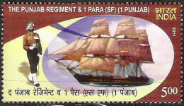 INDIA 2011 "MILITARY ~ SHIPS ~ THE PUNJAB REGIMENT & 1 PARA (SF)" 1v Stamp MNH - Kutschen