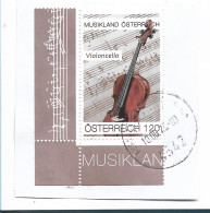 ÖSTERREICH 011 / Fragment Mit Violincello, 2023, Eckrand O - Used Stamps