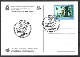 N158  - 26/01/2014 Bari  - Campionato Mondiale Di Ornitologia - Annullo - Mechanical Postmarks (Advertisement)